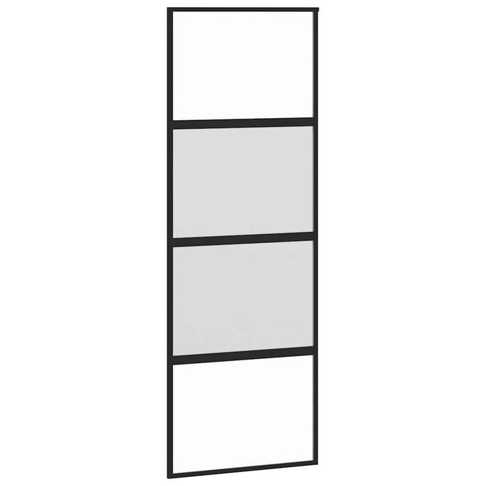 Ușă glisantă cu set feronerie neagră 76x205cm sticlă securizată - WALTI WALTI