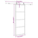 Ușă glisantă cu set feronerie neagră 76x205cm sticlă securizată - WALTI WALTI