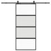 Ușă glisantă cu set feronerie neagră 90x205cm sticlă securizată - WALTI WALTI