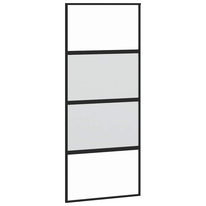 Ușă glisantă cu set feronerie neagră 90x205cm sticlă securizată - WALTI WALTI