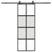 Ușă glisantă cu set feronerie neagră 76x205cm sticlă securizată - WALTI WALTI