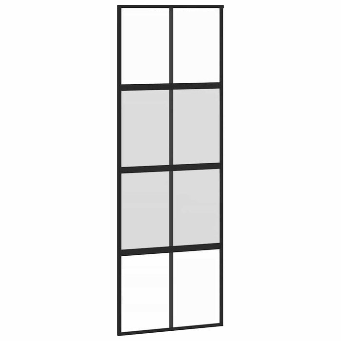Ușă glisantă cu set feronerie neagră 76x205cm sticlă securizată - WALTI WALTI