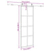 Ușă glisantă cu set feronerie neagră 76x205cm sticlă securizată - WALTI WALTI