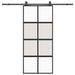 Ușă glisantă cu set feronerie neagră 90x205cm sticlă securizată - WALTI WALTI