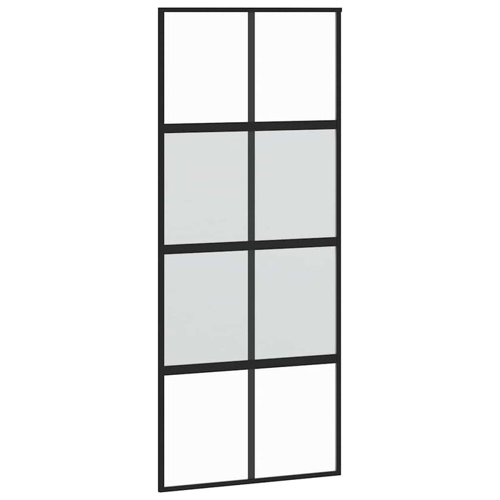 Ușă glisantă cu set feronerie neagră 90x205cm sticlă securizată - WALTI WALTI