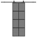 Ușă glisantă cu set feronerie neagră 76x205cm sticlă securizată - WALTI WALTI