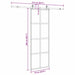 Ușă glisantă cu set feronerie neagră 76x205cm sticlă securizată - WALTI WALTI