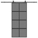 Ușă glisantă cu set feronerie neagră 90x205cm sticlă securizată - WALTI WALTI