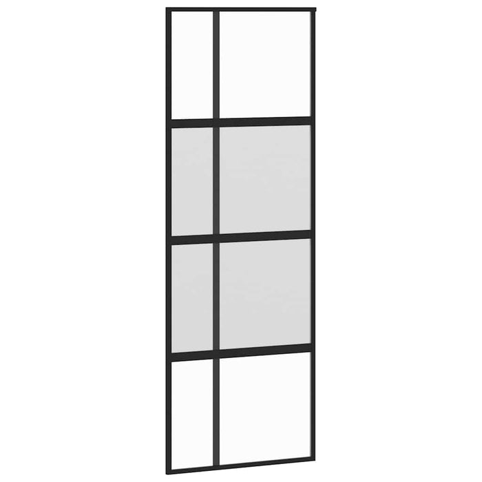 Ușă glisantă cu set feronerie neagră 76x205cm sticlă securizată - WALTI WALTI