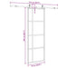 Ușă glisantă cu set feronerie neagră 76x205cm sticlă securizată - WALTI WALTI