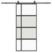 Ușă glisantă cu set feronerie neagră 90x205cm sticlă securizată - WALTI WALTI
