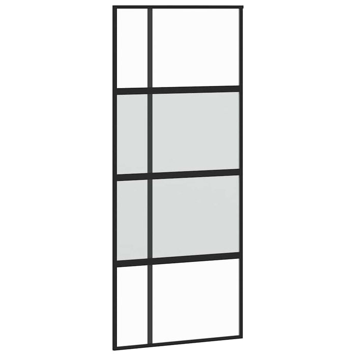 Ușă glisantă cu set feronerie neagră 90x205cm sticlă securizată - WALTI WALTI