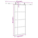 Ușă glisantă cu set feronerie neagră 90x205cm sticlă securizată - WALTI WALTI