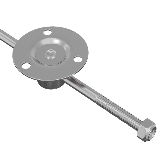 Hingă cu tijă de tragere 2 pcs Argintiu 190 mm Fier - WALTI WALTI