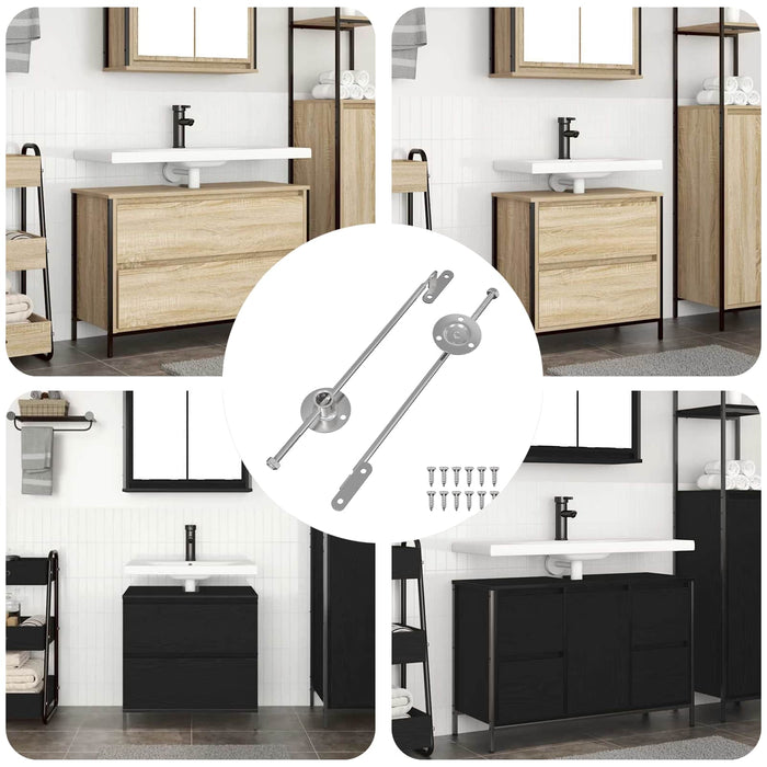 Hingă cu tijă de tragere 2 pcs Argintiu 190 mm Fier - WALTI WALTI