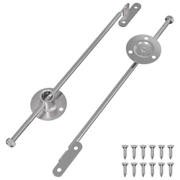 Hingă cu tijă de tragere 2 pcs Argintiu 190 mm Fier - WALTI WALTI