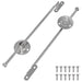 Hingă cu tijă de tragere 2 pcs Argintiu 190 mm Fier - WALTI WALTI