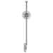 Hingă cu tijă de tragere 2 pcs Argintiu 190 mm Fier - WALTI WALTI