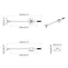 Hingă cu tijă de tragere 2 pcs Argintiu 190 mm Fier - WALTI WALTI
