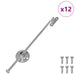 Hingă cu tijă de tragere 12 pcs Argintiu 190 mm Metal - WALTI WALTI