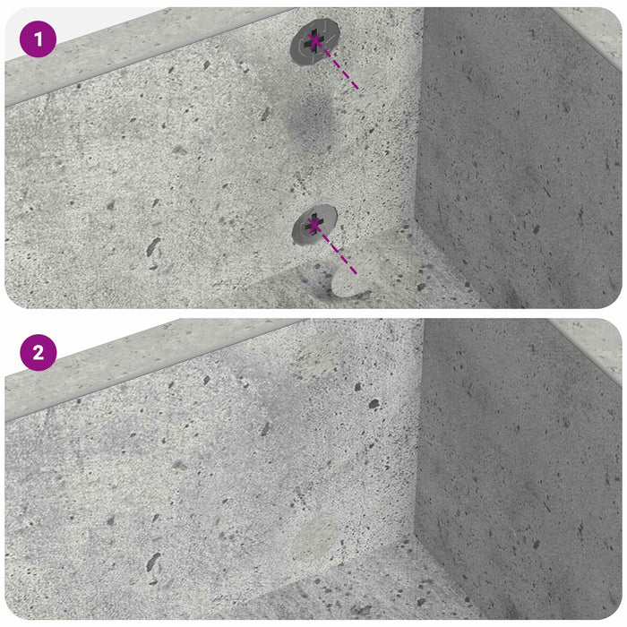 Copertă autocolantă pentru șuruburi 12 pcs Gri din beton - WALTI WALTI