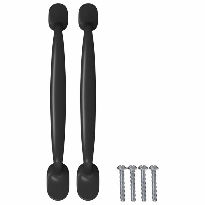 Mâner Mobilier 2 pcs Negru 130 x 19,4 x 22,3 mm Aluminiu WALTI