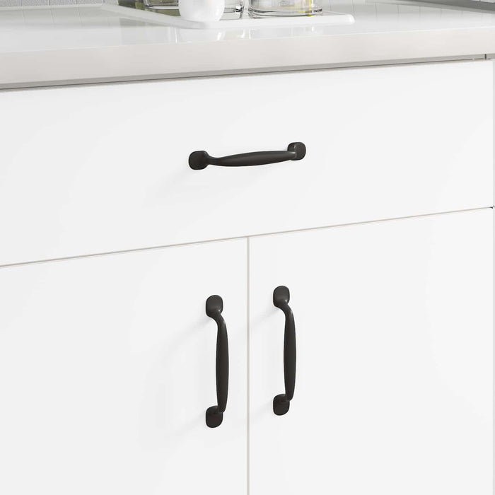 Mâner Mobilier 250 pcs Negru 130 x 19,4 x 22,3 mm Aluminiu WALTI