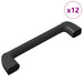Mânere Simplu 12 pcs Negru 380 x 34 x 85 mm Aluminiu și PP - WALTI WALTI