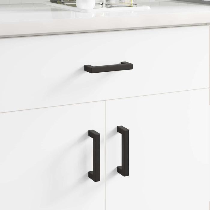 Mâner Mobilier 530 pcs Negru 105 x 12 x 36 mm Fier WALTI