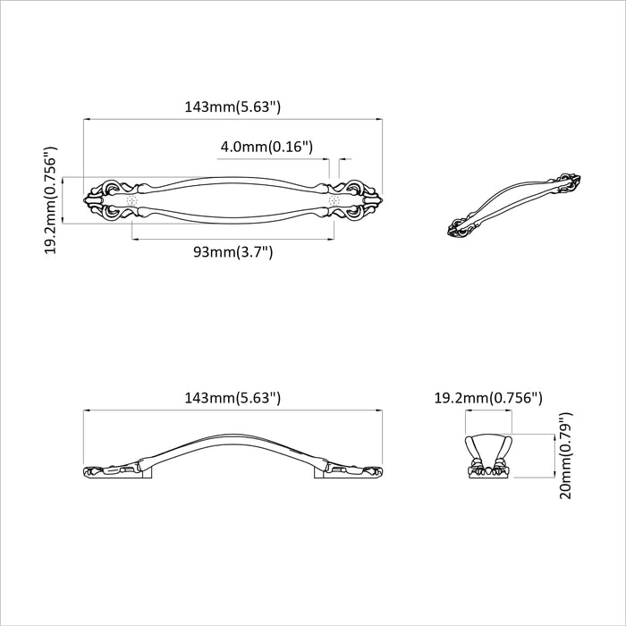 Mânere 923 pcs Auriu Aliaj de zinc - WALTI WALTI