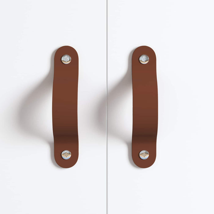 Mânere pentru dulap 2 pcs Maro 140 x 25 x 2,3 mm PU - WALTI WALTI