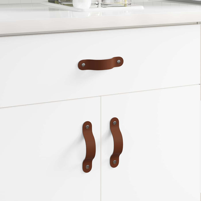 Mânere pentru dulap 2 pcs Maro 140 x 25 x 2,3 mm PU - WALTI WALTI