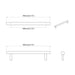 Mâner pentru Dulap 12 pcs Argintiu 700mm Oţel inoxidabil - WALTI WALTI