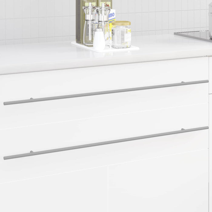 Mâner pentru Dulap 12 pcs Argintiu 900 mm Oţel inoxidabil WALTI