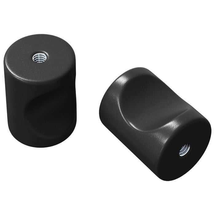 Buton pentru dulap 2 pcs Negru 18 x 23 mm Fier WALTI