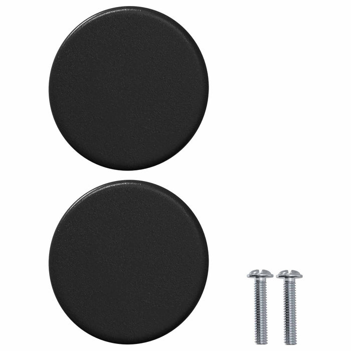 Buton pentru dulap 12 pcs Negru 18 x 23 mm Fier WALTI