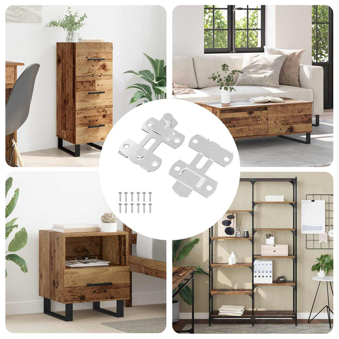 Yale pentru ușă 2 pcs Argintiu 70 x 8 mm Oțel - WALTI WALTI