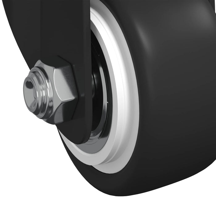 Roată pivotantă 2 pcs Negru 40,4 x 40,4 x 19,7 mm Fier și nylon - WALTI WALTI
