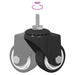 Roată pivotantă 2 pcs Negru 40,4 x 40,4 x 19,7 mm Fier și nylon - WALTI WALTI