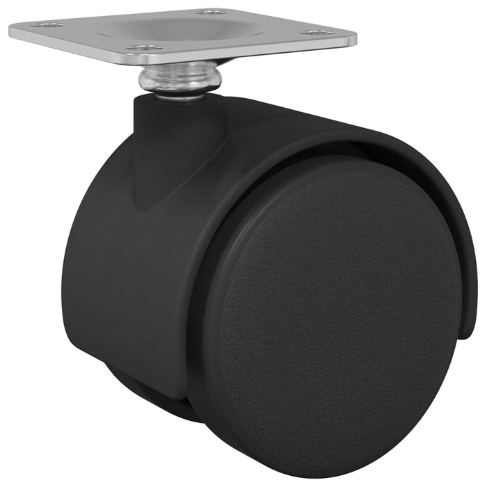 Roată pivotantă 2 pcs Negru 39,5 x 39,5 x 37,8 mm Fier și PP - WALTI WALTI
