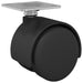 Roată pivotantă 2 pcs Negru 39,5 x 39,5 x 37,8 mm Fier și PP - WALTI WALTI
