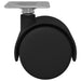 Roată pivotantă 2 pcs Negru 39,5 x 39,5 x 37,8 mm Fier și PP - WALTI WALTI