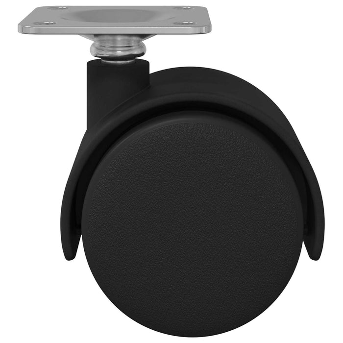 Roată pivotantă 12 pcs Negru 39,5 x 39,5 x 37,8 mm Fier și PP - WALTI WALTI