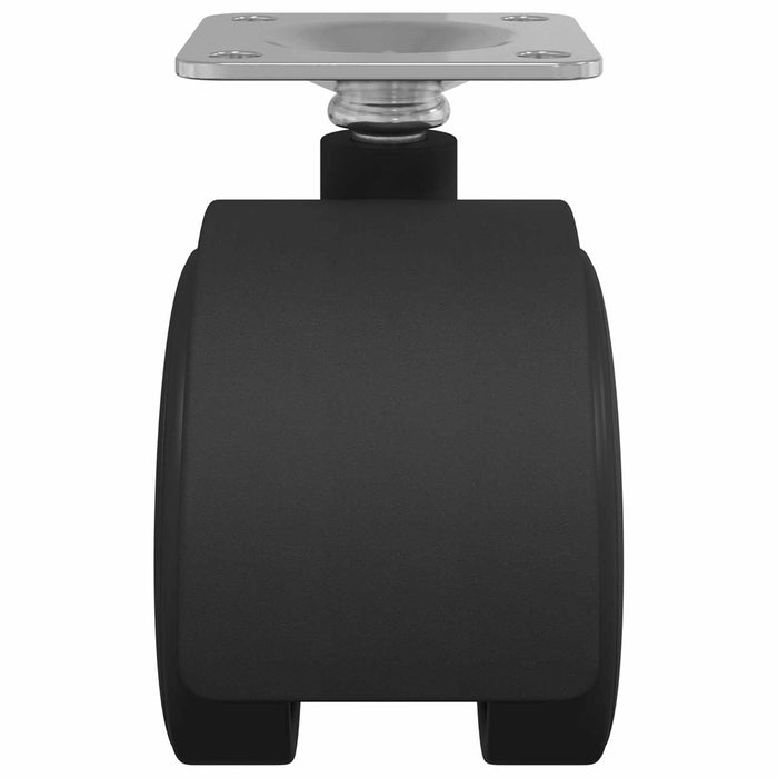 Roată pivotantă 12 pcs Negru 39,5 x 39,5 x 37,8 mm Fier și PP - WALTI WALTI
