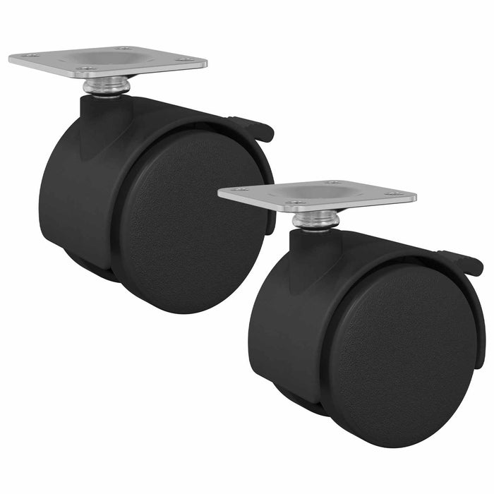 Roată 2 pcs Negru 39,5 x 39,5 x 37,8 mm Fier și polipropilenă - WALTI WALTI