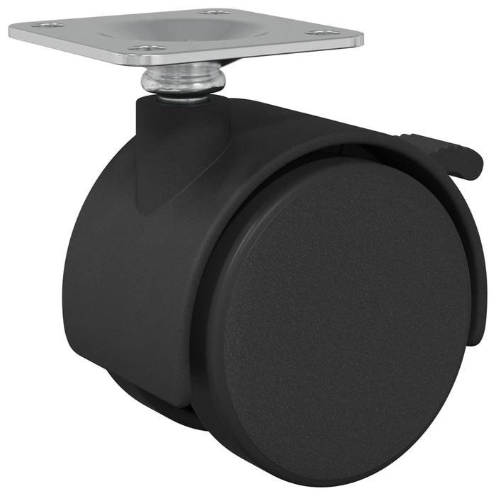 Roată 12 pcs Negru 39,5 x 39,5 x 37,8 mm Fier și polipropilenă - WALTI WALTI