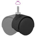 Roată 2 pcs Negru și argintiu 40,1 x 40,1 x 37,8 mm Fier și PP - WALTI WALTI