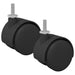 Roți 2 pcs Negru 40,1 x 37,8 mm PP și fier - WALTI WALTI