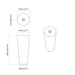 Picioare de mobilă 2 pcs Maro Ø 44 x 100 mm - WALTI WALTI