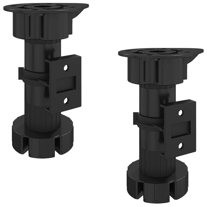Picioare de mobilă Ajustabil 2 pcs Negru 46 x 46 x 128 mm PP - WALTI WALTI